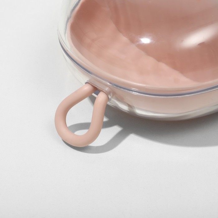 Подставка для украшений &laquo;Шкатулка портативная&raquo; 3 ячейки, 7 полос, 15&times;8&times;5 см, цвет розовый