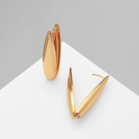 Серьги металл &laquo;Аккорд&raquo; капля вытянутая, цвет золото