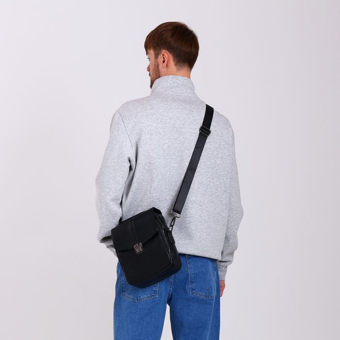 Сумка мужская Goran Tomp, искусственная кожа, цвет чёрный Сумка мужская Goran Tomp, искусственная кожа, цвет чёрный