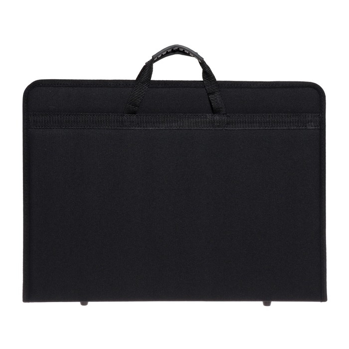 Папка для чертежей и рисунков для художников А3, 470 х 350 х 40 мм, с ручками, каркасная, текстильная, Папка для чертежей и рисунков для художников А3, 470 х 350 х 40 мм, с ручками, каркасная, текстильная, "Вдохновение" 1B31, карман, чёрная