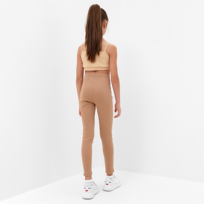 Лосины для девочки MINAKU цвет светло-бежевый, рост 164 см Лосины для девочки MINAKU цвет светло-бежевый, рост 164 см