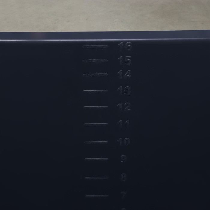 Ведро строительное, 16 л, резинопластик, квадратное с носиком