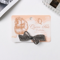 Заколка-автомат для волос "Патриция" бант, 7 см, чёрный Заколка-автомат для волос "Патриция" бант, 7 см, чёрный