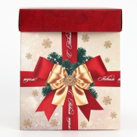 Подарочная коробка новогодняя складная с 3D эффектом «С Новым годом», ёлочка, 11 х 11 х 13 см, Новый год Подарочная коробка новогодняя складная с 3D эффектом «С Новым годом», ёлочка, 11 х 11 х 13 см, Новый год