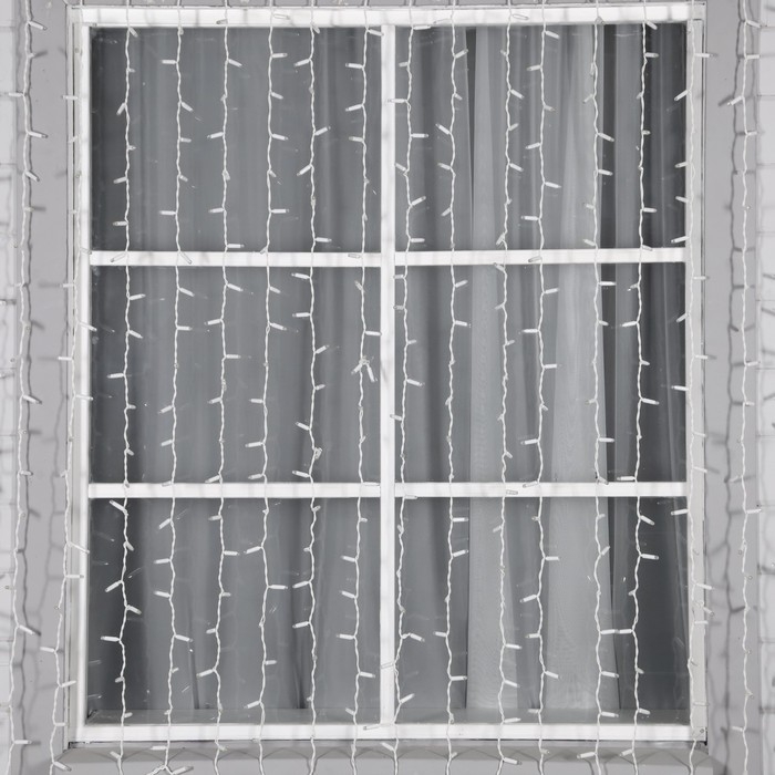 Гирлянда &laquo;Занавес&raquo; 2 &times; 3 м, IP65, УМС, белая нить, 760 LED, свечение белое, 220 В