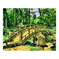 Картина по номерам &laquo;Мостик в саду&raquo;, холст на подрамнике, 40 &times; 50 см