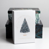 Набор подарочных коробок 3 в 1 &laquo;Ёлочки&raquo;, 26 х 17 х 10‒32.5 х 20 х 12.5 см, Новый год