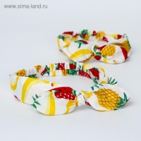 Повязка на голову для мамы и дочки &laquo;Набор для фотосессии: тропики&raquo;, 2 шт., цв. белый, M&B