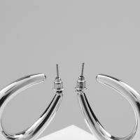 Серьги набор 3 пары &laquo;Нежность&raquo;, цвет белый в серебре