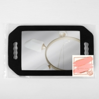 Зеркало с ручками, зеркальная поверхность 19 &times; 27 см, цвет чёрный