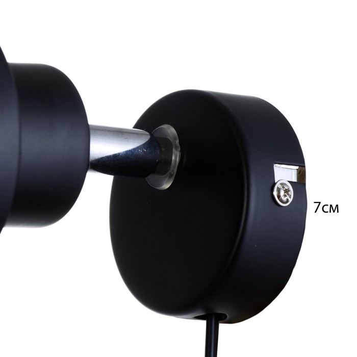 Бра с переключателем на проводе "Камелия" Е14 40Вт черный 17х11х17см