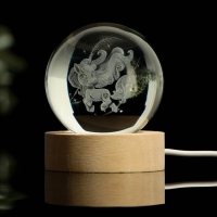 Светильник новогодний «Новый год: Единорог», диам. 6 см Светильник новогодний «Новый год: Единорог», диам. 6 см