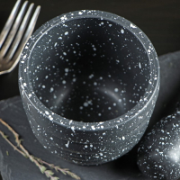 Ступка с пестиком Доляна «Чёрный камень», 250 мл, 9×10 см Ступка с пестиком Доляна «Чёрный камень», 250 мл, 9×10 см