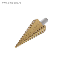 Сверло ступенчатое ТУНДРА, HSS, TiN, трехгранный хвостовик, 4 - 32 мм Сверло ступенчатое ТУНДРА, HSS, TiN, трехгранный хвостовик, 4 - 32 мм