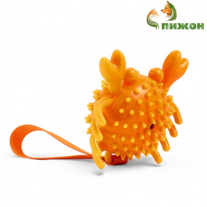 Игрушка массажная для собак "Краб" 12 см, ТПР, микс цветов