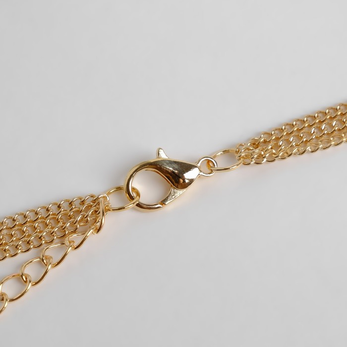 Набор 2 предмета: серьги, бусы &laquo;Унисон&raquo; накрученность, цвет чёрный в золоте, 60 см