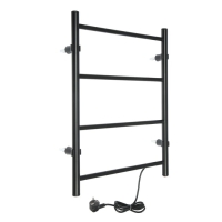 Полотенцесушитель электрический ТЕРА "Классика", 400х600 мм, 4 перекладины, черный
