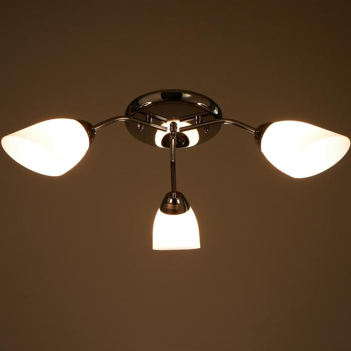 Люстра "Агнес" 3 лампы E27 15Вт хром 60х60х17см