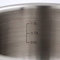 Ковш без крышки &laquo;Общепит&raquo;, 1,5 л, d=16 см, h=8 см, металлическая ручка, с теплораспределительным слоем, индукция