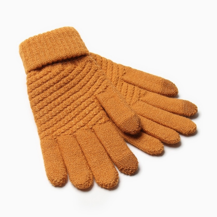 Перчатки женские MINAKU 21 см горчичный Перчатки женские MINAKU 21 см горчичный