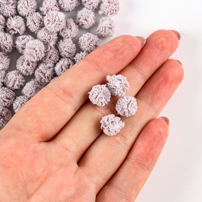 Набор деталей для декора «Бомбошки», 100 шт., размер одной шт. — 1 см, цвет серый Набор деталей для декора «Бомбошки», 100 шт., размер одной шт. — 1 см, цвет серый