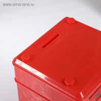 Копилка пластик для монет и купюр"Сейф "кодовый замок, звук 3АА МИКС 19,5х12,3х13 см