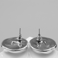 Серьги пластик &laquo;Круг&raquo; с изгибами, цвет серебро