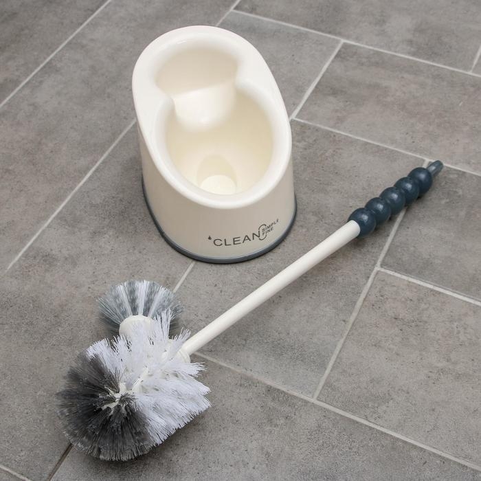 Ёрш для унитаза с подставкой Accoona, 17,5&times;13,5&times;44 см, цвет белый