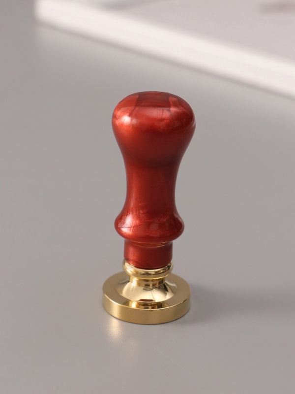 Печать для сургуча с пластиковой ручкой Печать для сургуча с пластиковой ручкой "Рамка круглая фигурный край" 6,3х2,5х2,5 см