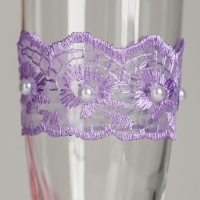 Комплект на стол молодожёнов "Гармония", сирень Комплект на стол молодожёнов "Гармония", сирень