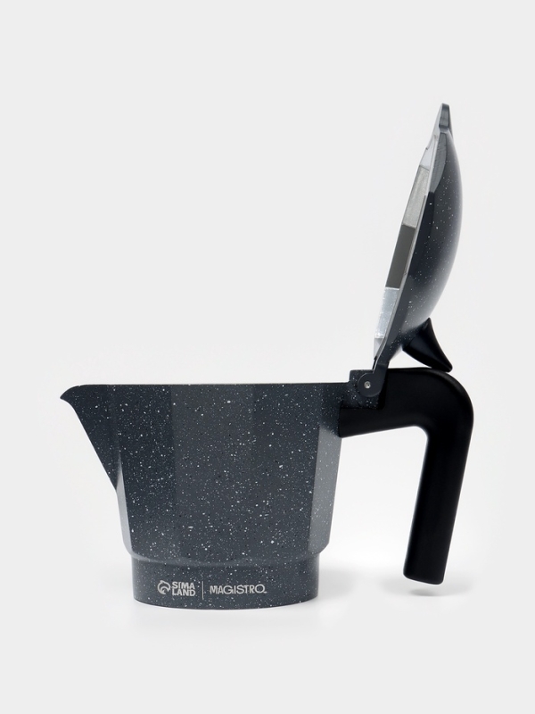 Кофеварка гейзерная "Мрамор" на 6 чашек, цвет черный