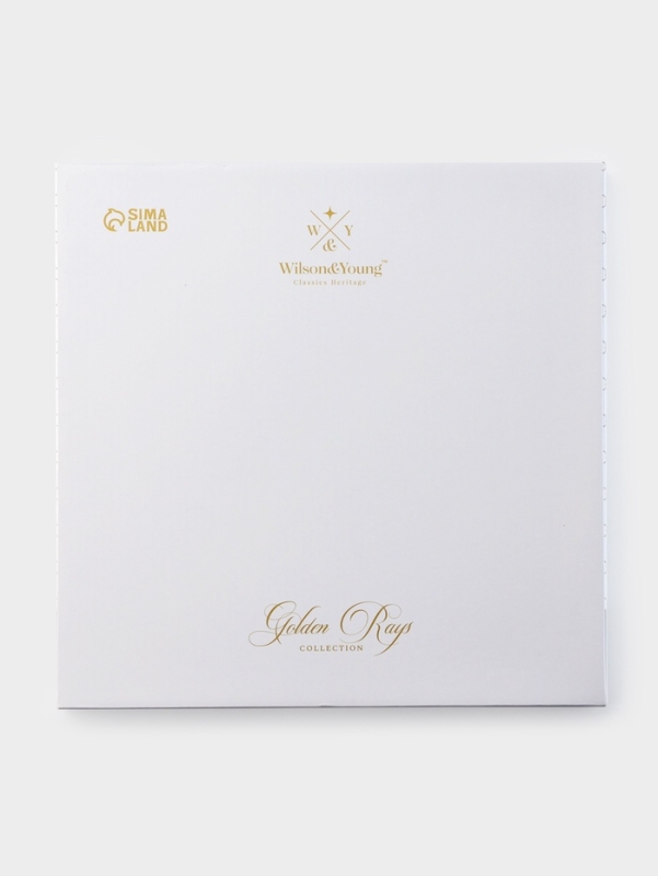 Тарелка WY Golden rays, d=27 см, фарфор, белая