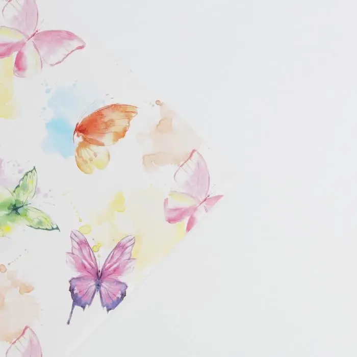 Бумага упаковочная глянцевая &laquo;Акварельные бабочки&raquo;, 50 х 70 см