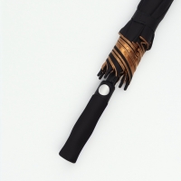 Зонт полуавтоматический &laquo;Однотон&raquo;, 8 спиц, R = 60/70 см, D = 120 см, цвет чёрный/бронза