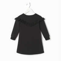 Платье с рюшей KAFTAN "Basic line" р.30 (98-104), черный Платье с рюшей KAFTAN "Basic line" р.30 (98-104), черный