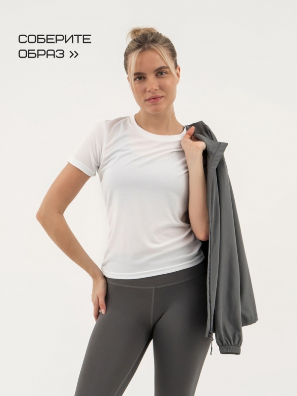 Ветровка женская Resport, р. 48, цвет серый, спортивная Ветровка женская Resport, р. 48, цвет серый, спортивная