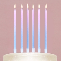 Свечи для торта &laquo;Make a wish&raquo;, 6 шт., 13 х 0,5 см