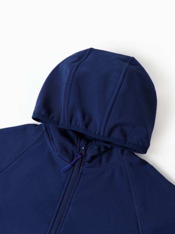 Ветровка демисезонная для мальчиков MINAKU из Softshell на флисе, непромокаемая, тёмно-синий, рост 134 см