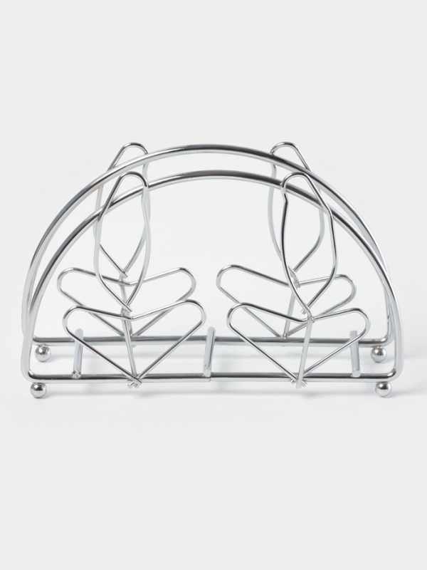 Салфетница Доляна &laquo;Розы&raquo;, хром