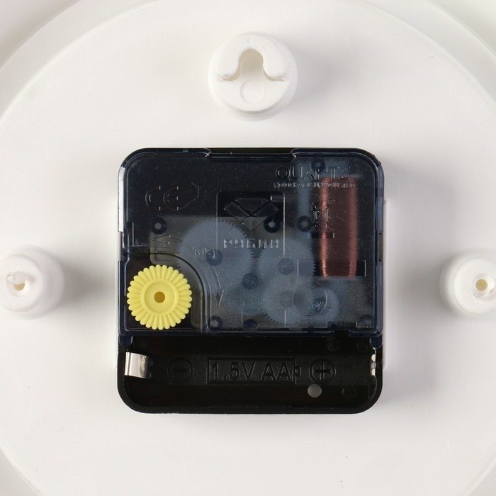 Часы настенные интерьерные для кухни Часы настенные интерьерные для кухни "Чайник", бесшумные, 26.5 х 24 см, белые с золотом, АА