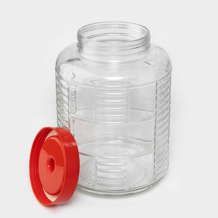 Банка стекляннаяс гидрозатвором, 15 л