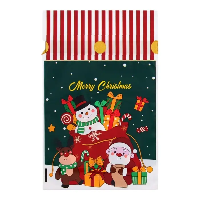 Пакет полиэтиленовый подарочный, с завязками "Подарки" МИКС, 15х23 см