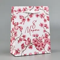 Пакет подарочный ламинированный &laquo;8 марта&raquo;, S 12 х 15 х 5.5 см