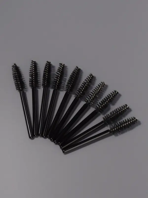 Щёточки для бровей и ресниц &laquo;МИНИ&raquo;, набор - 10 шт., 7 см, чёрные