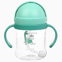 Mum&Baby, Поильник- непроливайка с трубочкой, дракоша, бирюзовый SL-07275B