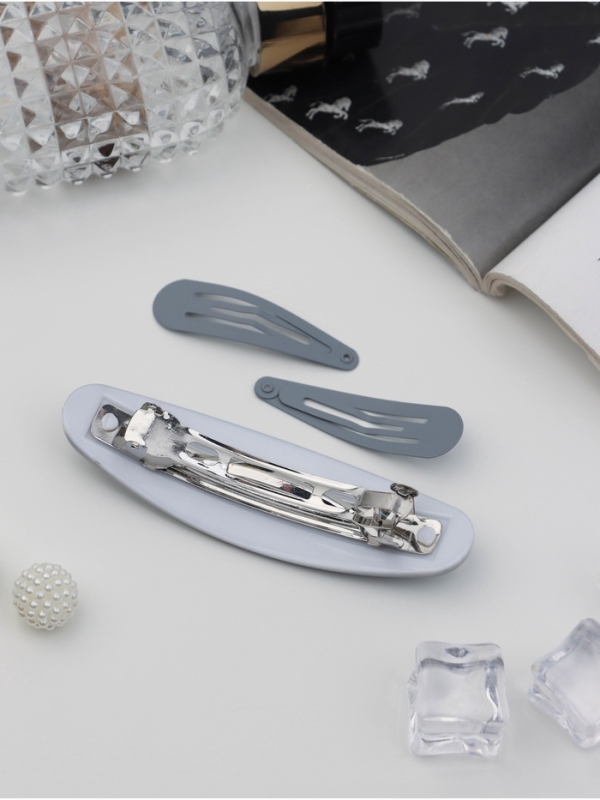 Набор для волос Набор для волос "Авиталь" (3 резинки 6 см, заколка-автомат 9 см, 2 невидимки 4,5 см) серый 1069156