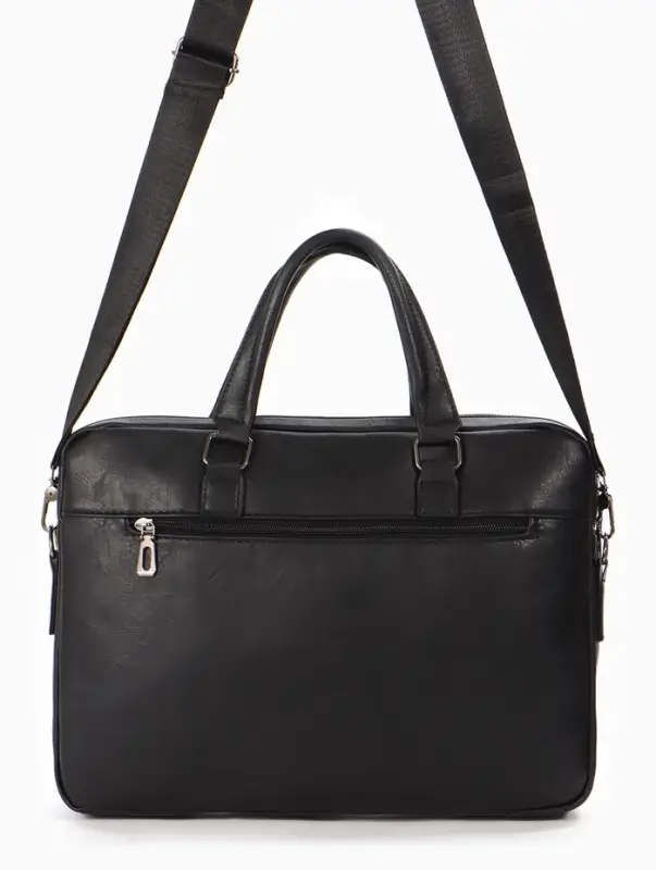 Сумка деловая, 38*8*29см, отд на молнии, 2 н/кармана, длин регил. ремень, ручка, черный