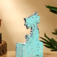 Календарь настольный "Полосатый кот" дерево 7х4х14 см, цв. чёрно-белый