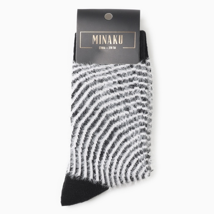 Носки женские махровые MINAKU, цвет черный, р-р 36-41