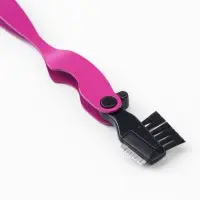 Щеточка и пинцет д/бровей и ресниц складная 10,5см металл/пластик МИКС пакет QF